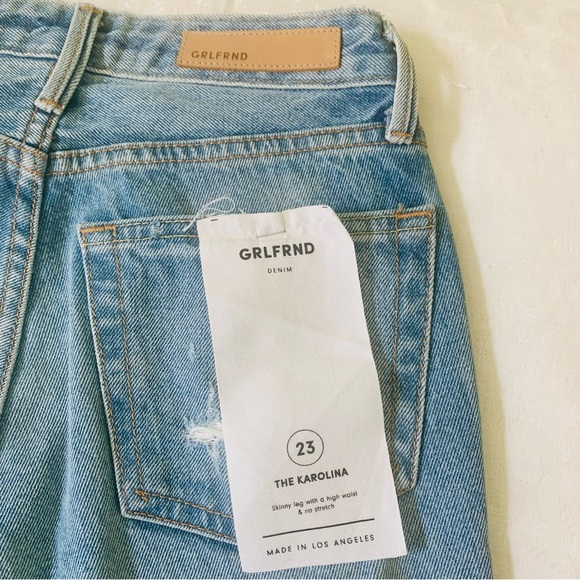 NWT GRLFRND Karolina High Rise Skinny Jeans in A Little More Love 23 - Picture 13 of 15